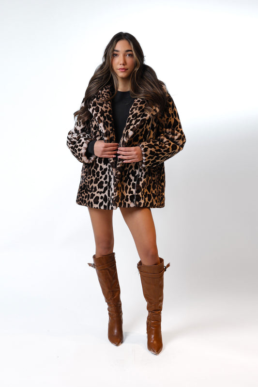 Leopard Faux Fur Biker Jacket – Wild Chic